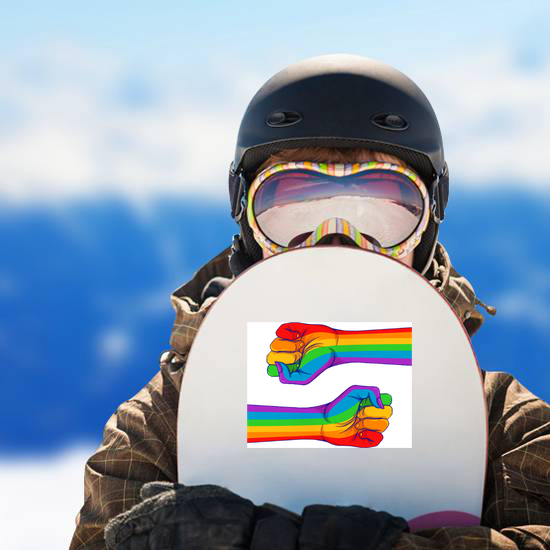 Rainbow Colored Fist Sticker
