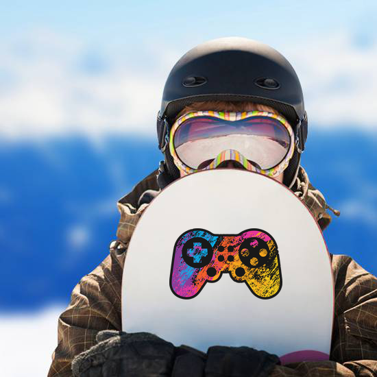 Rainbow Grunge Game Controller Sticker