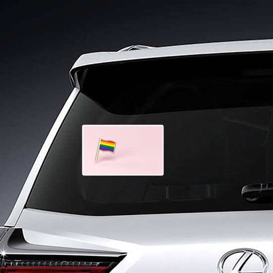 Rainbow Lgbtq Pink Flag Sticker
