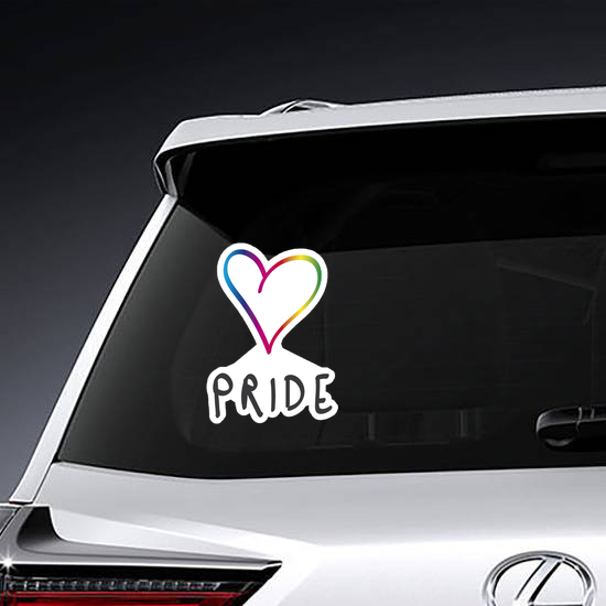 Rainbow Pride Heart Sticker