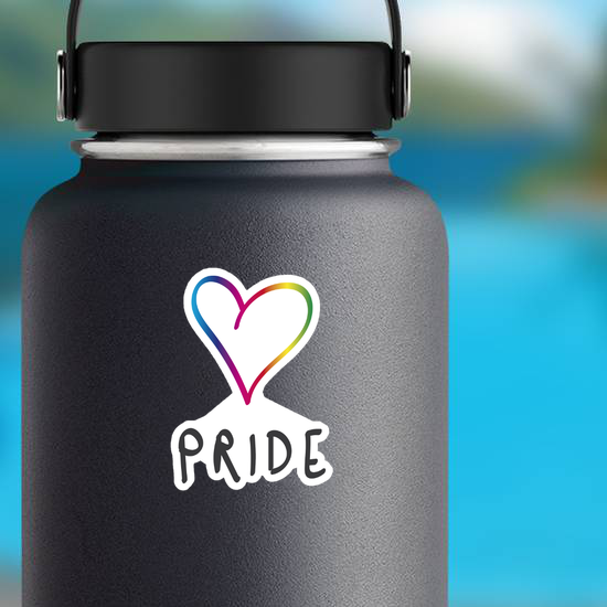 Rainbow Pride Heart Sticker