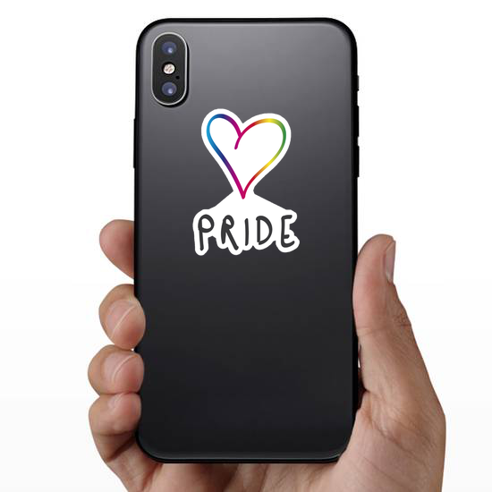 Rainbow Pride Heart Sticker
