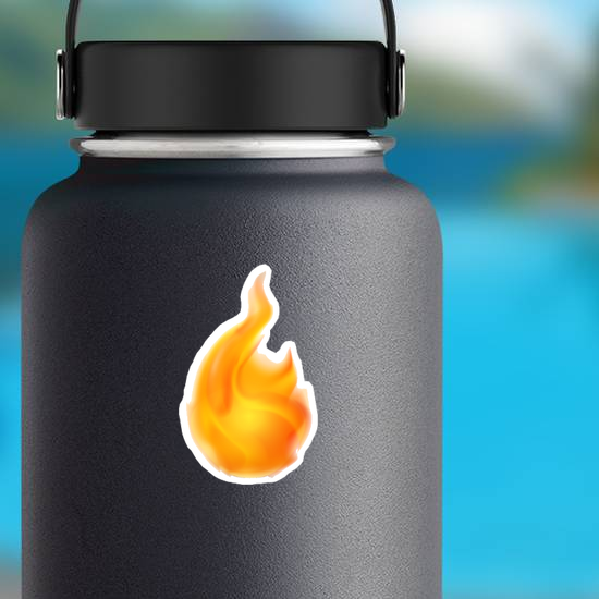 Realistic Fire Ball Sticker