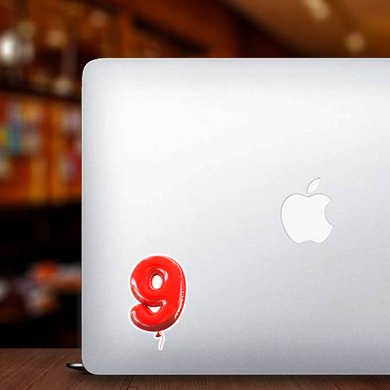 Red Balloon Number Nine Sticker
