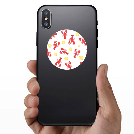Red Lobster And Lemon Pattern Sticker