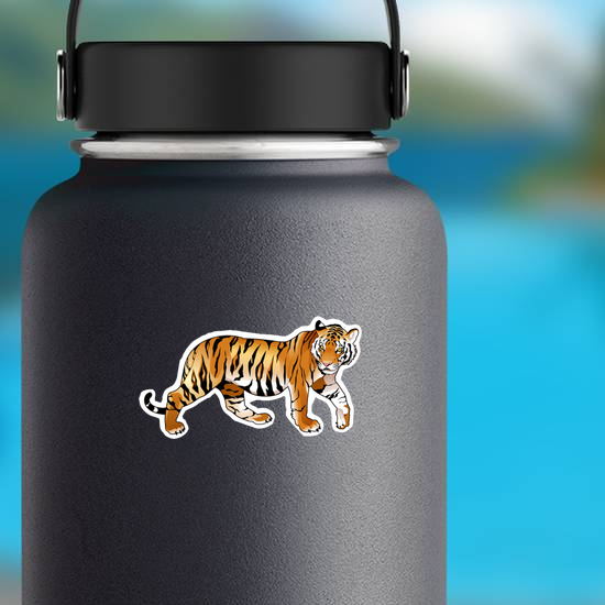 Red Tiger Cartoon Sticker