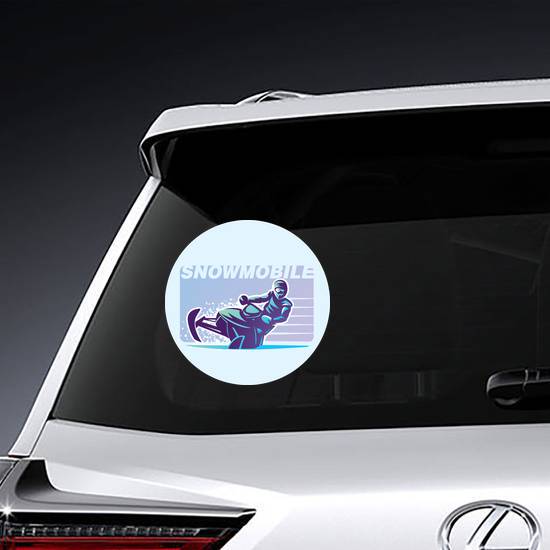 Retro Snowmobile Sticker
