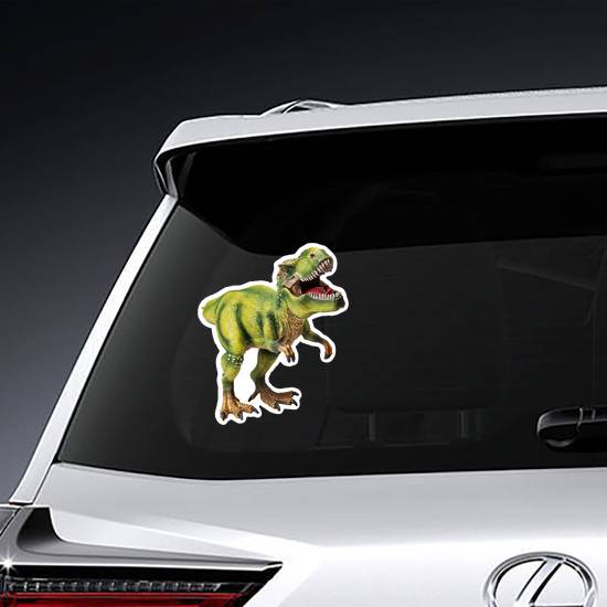Roaring Green T-Rex Sticker