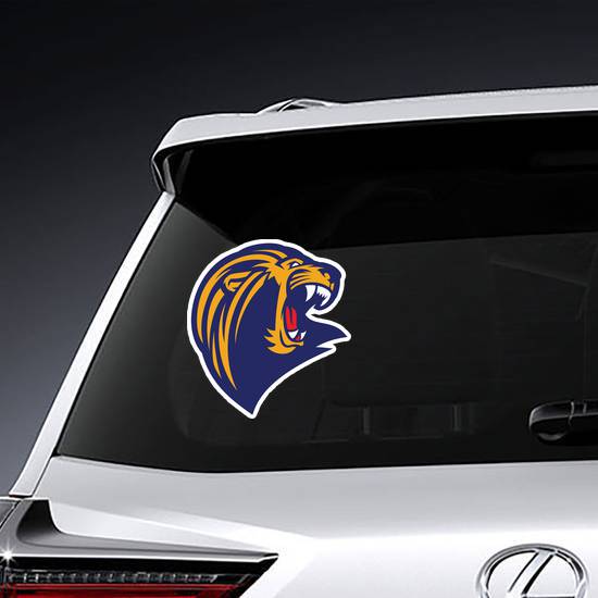 Roaring Lion Head Mascot Sticker