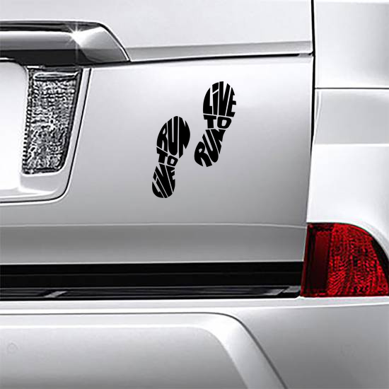 25k Marathon Decal Sticker Running 2 Ovals Vinyl Die Cut Laptop Car