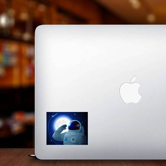 Saluting American Astronaut Sticker