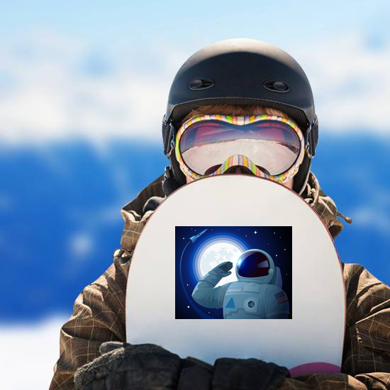 Saluting American Astronaut Sticker