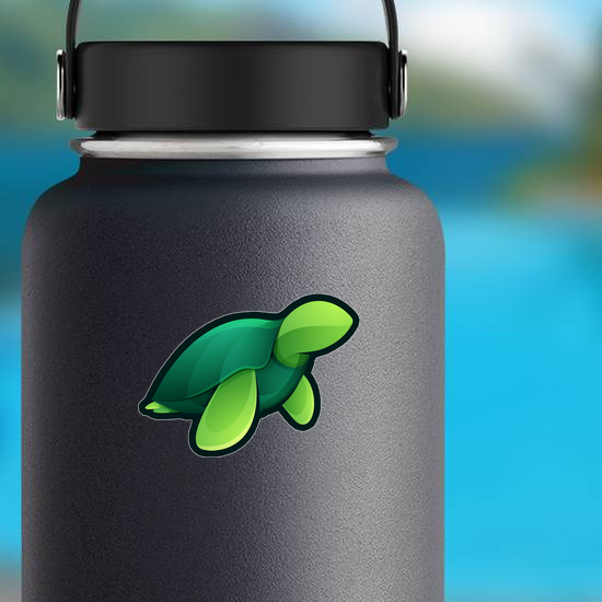 Sea Turtle Simple Geometric Sticker