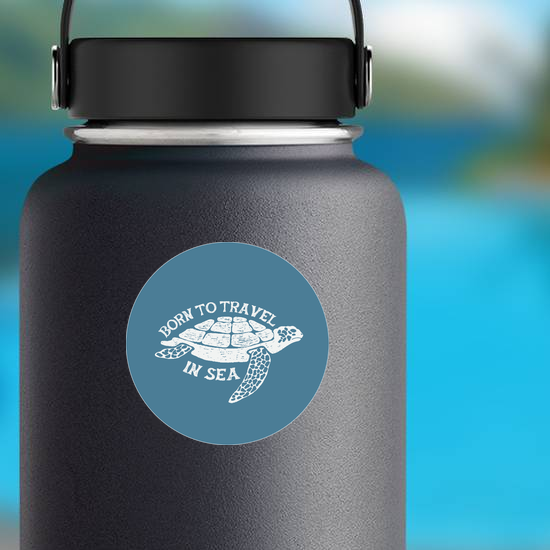 Sea Turtle Vintage Label.hand Drawn Vector Illustration