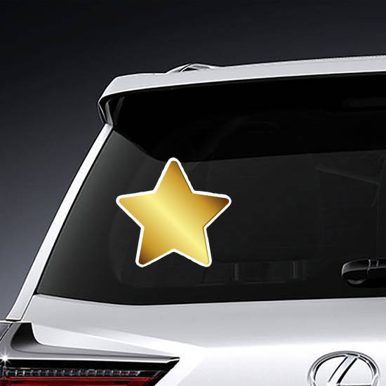 Shiny Gold Star Sticker