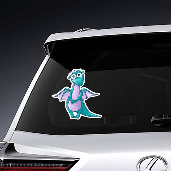 Shy Blue Dragon Sticker example