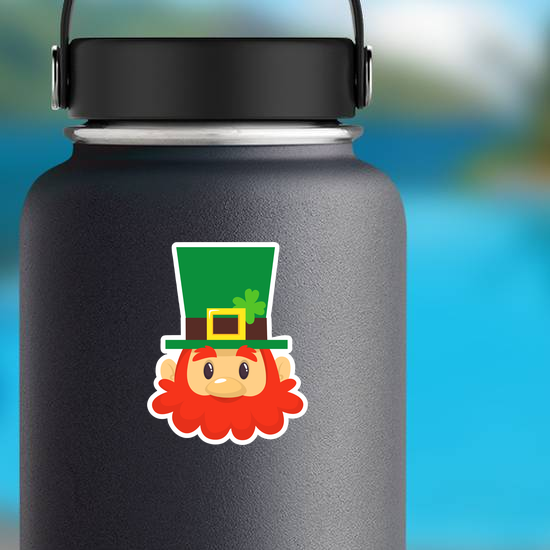 Simple Cartoon Leprechaun Sticker
