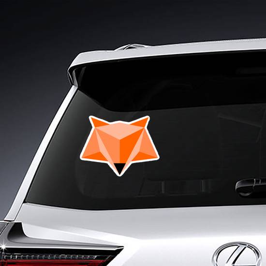 Simple Polygon Fox head Sticker