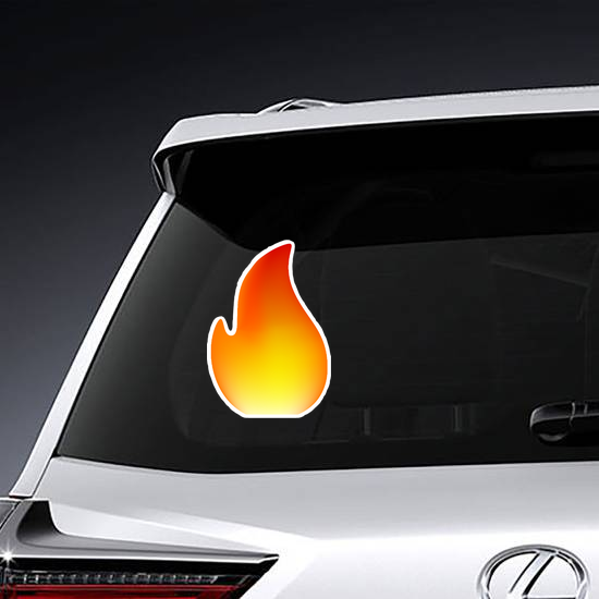 Simple Single Flame Sticker