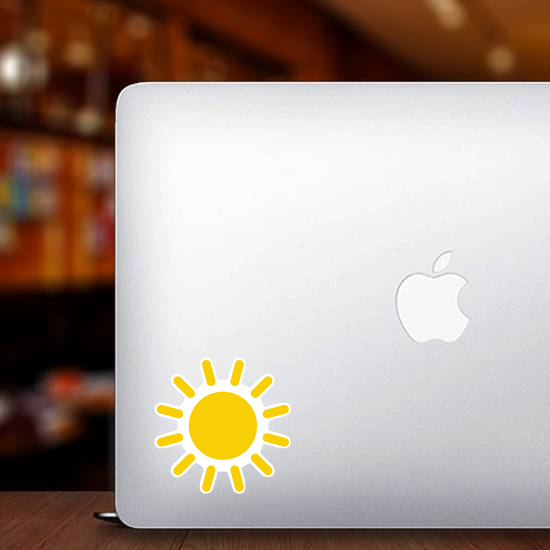 Simple Sun Drawing Sticker