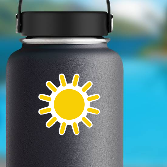 Simple Sun Drawing Sticker
