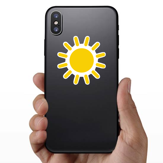 Simple Sun Drawing Sticker