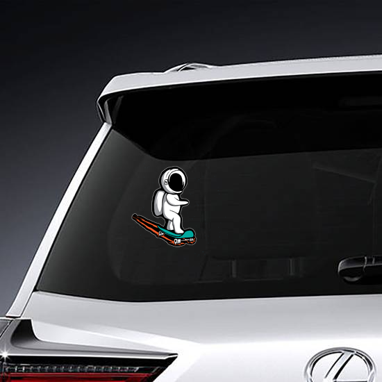Skateboarding Astronaut Sticker