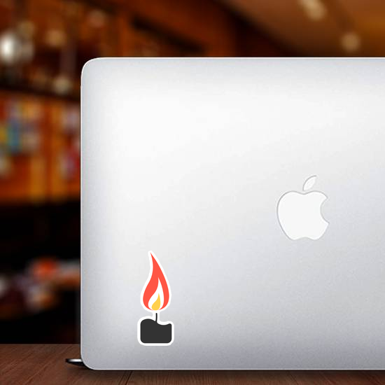Small Lit Candle Sticker