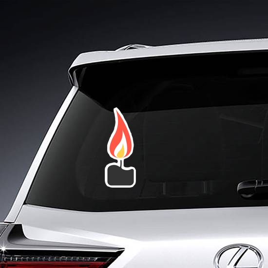 Small Lit Candle Sticker