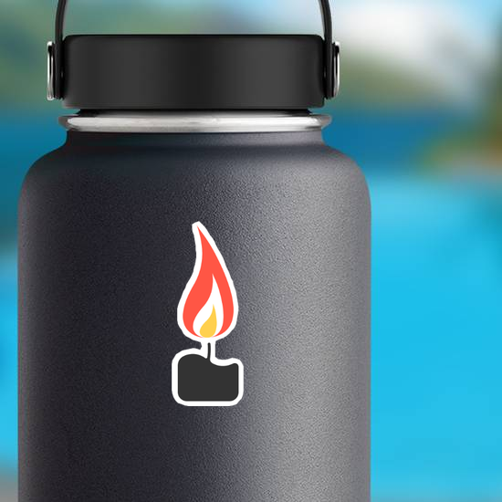 Small Lit Candle Sticker