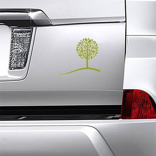 Small Tree On A Hill Sticker