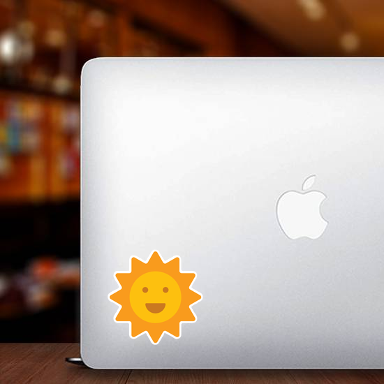 Smiling Sun Emoji Icon Sticker
