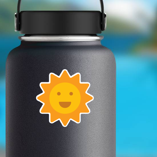 Smiling Sun Emoji Icon Sticker