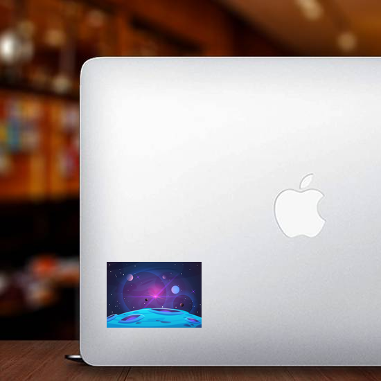 Space And Blue Planet Sticker