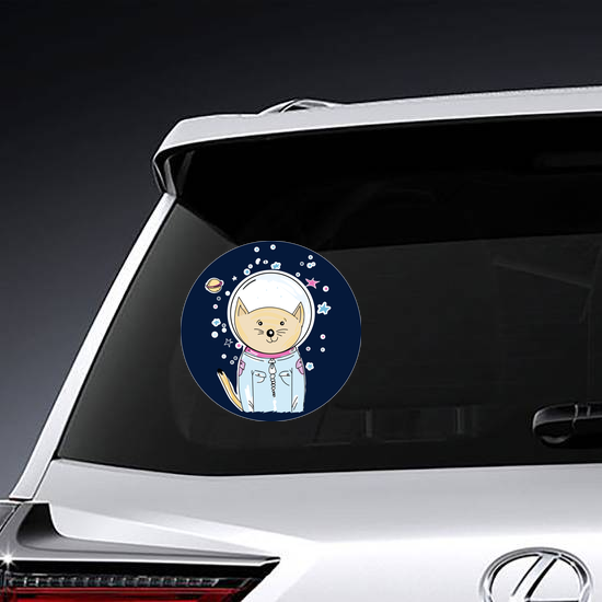 Space Cat Astronaut Sticker