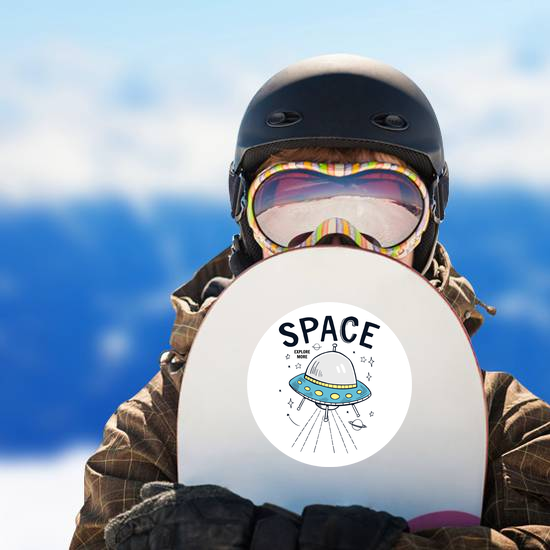 Space UFO Drawing Sticker