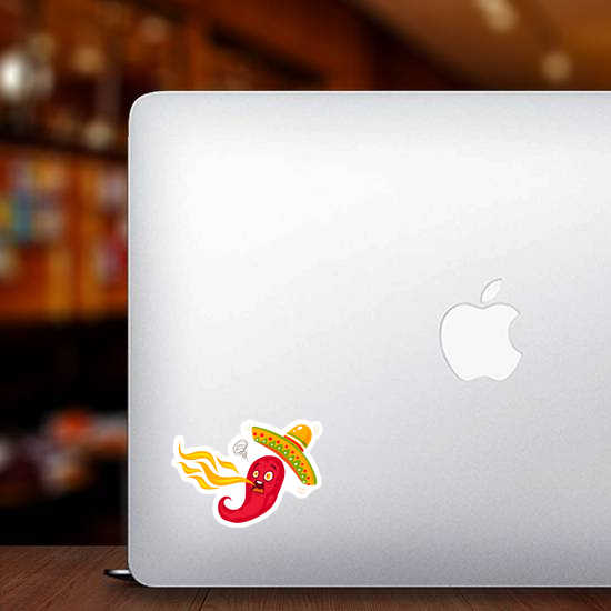 Spicy Chili Pepper Spitting Flames Sticker