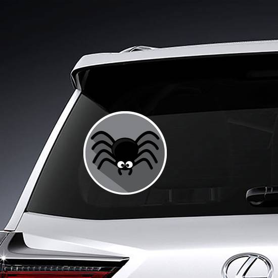 Spider Icon With Shadow Circle Sticker