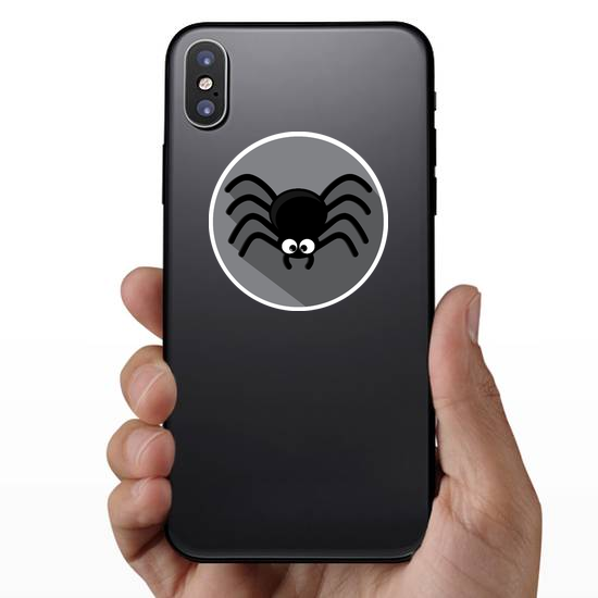 Spider Icon With Shadow Circle Sticker