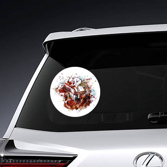 Splatter Rider With A Horse Sticker example