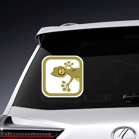 Square Gecko Logo Sticker