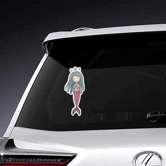 Star and Moon Mermaid Sticker
