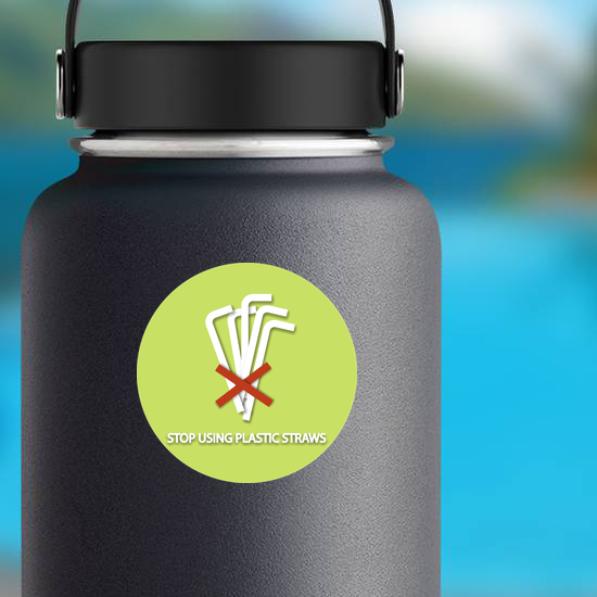 Stop Using Plastic Straws Sticker