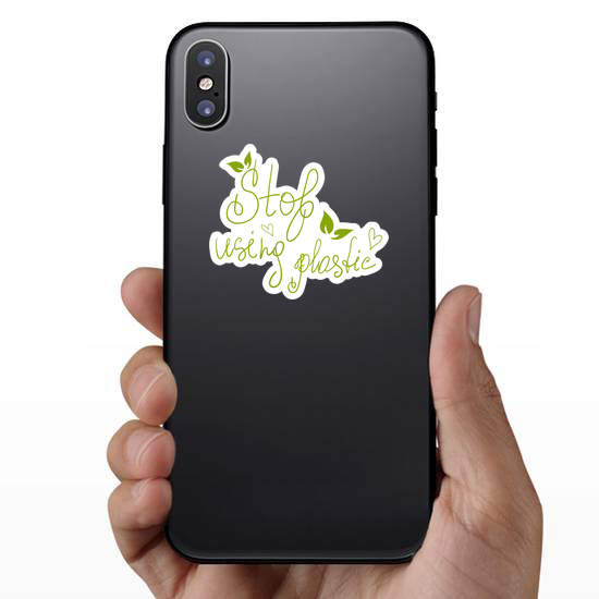 Stop Using Plastic Thin Writing Sticker