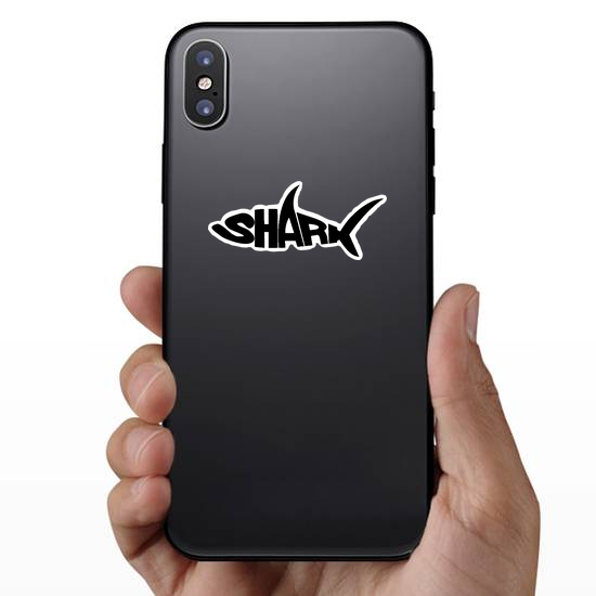 Stylized Word Shark Sticker