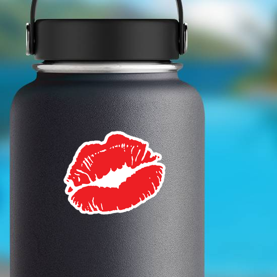 Succulent red lips sticker