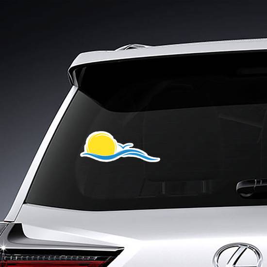 Sun and Sea Wave Sticker
