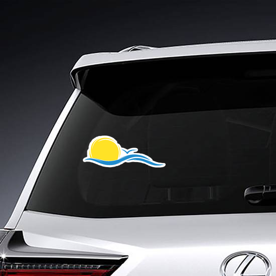 Sun and Sea Wave Sticker