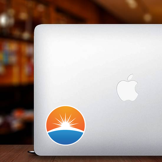 Sun Burst over the Ocean Sticker