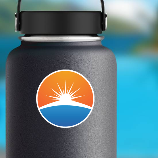Sun Burst over the Ocean Sticker